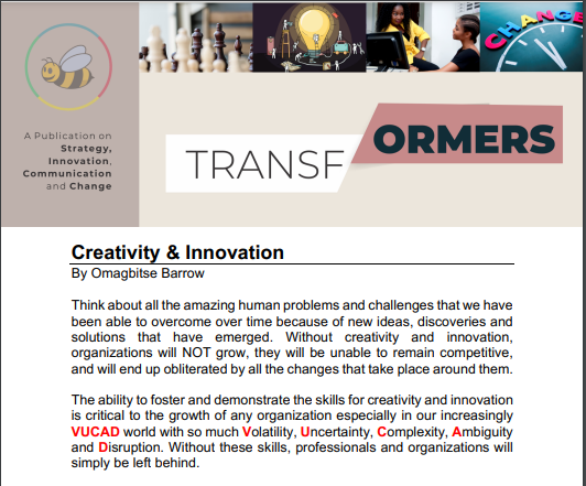 Creativity and  Innovation